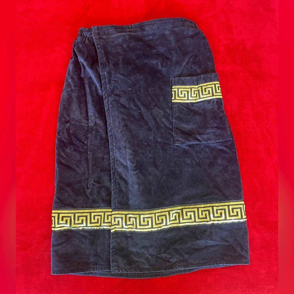 Karna Home Textile Elastic Back Waist Adjustable Closure Navy Blue Body Wrap OS